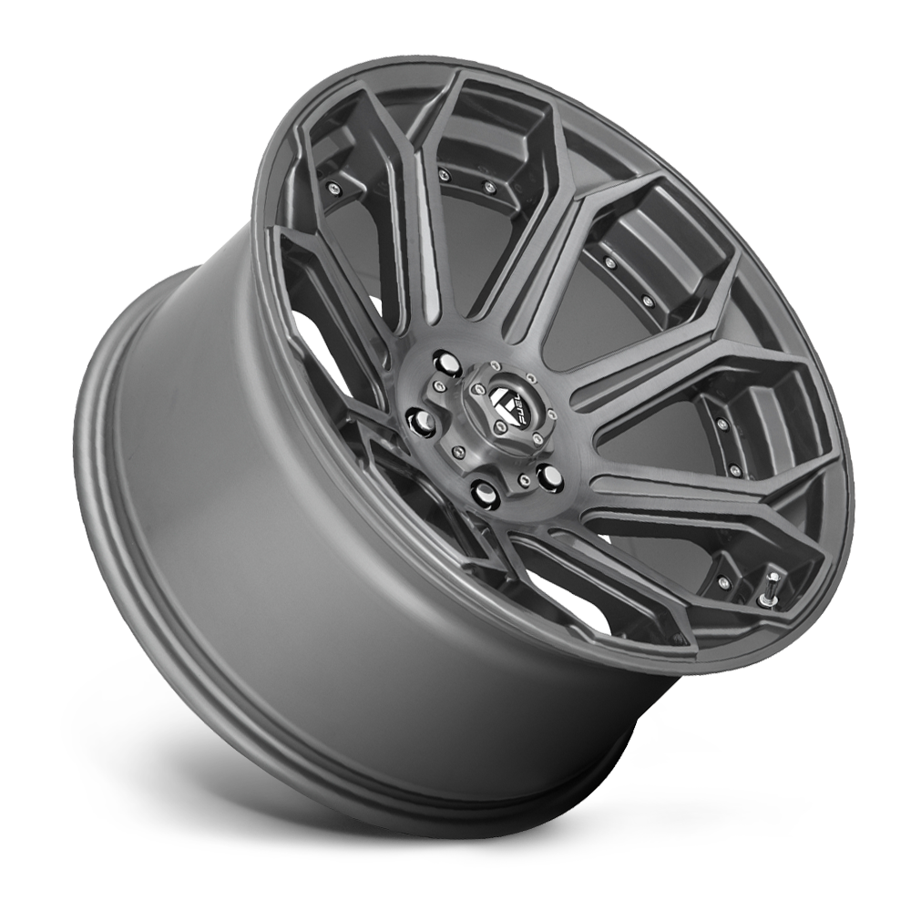 Aluminum Wheels 26X14 Siege D705 5 On 127 Brushed Gunmetal Gray Tinted Clear 71.5 Bore -75 Offset Fuel Off Road Wheels