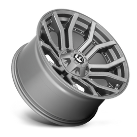 Aluminum Wheels 20X10 Rage Platinum D713 8 On 165.1 Brushed Gunmetal Gray Tinted Clear 125.1 Bore -18 Offset Fuel Off Road Wheels