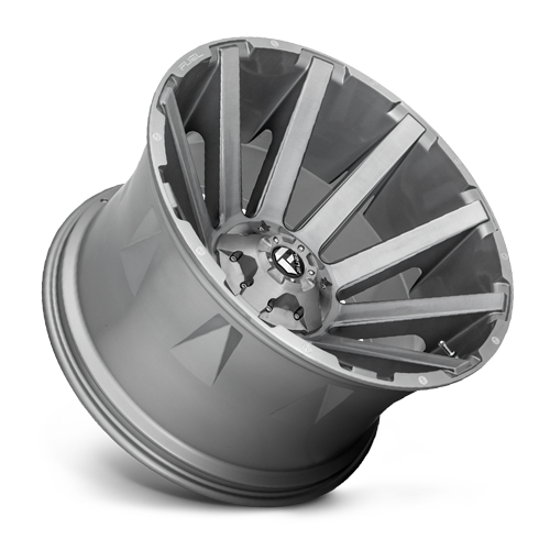 Aluminum Wheels 20X10 Contra Platinum D714 8 On 180 Brush Gunmetal Gray/Clear Tint 124.2 Bore -18 Offset Multi Spoke Fuel Off Road Wheels