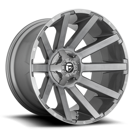 Aluminum Wheels 20X10 Contra Platinum D714 5 On 139.7/5 On 150 Brush Gunmetal Gray/Clear Tint 110.1 Bore -18 Offset Multi Spoke Fuel Off Road Wheels