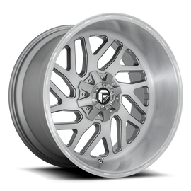 Aluminum Wheels 20X12 Triton Platinum D715 8 On 170 Brush Gunmetal Gray/Clear Tint 125.1 Bore -43 Offset Mesh Spoke Fuel Off Road Wheels