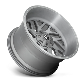 Aluminum Wheels 22X10 Triton Platinum D715 5 On 139.7/5 On 150 Brush Gunmetal Gray/Clear Tint 110.1 Bore -18 Offset Mesh Spoke Fuel Off Road Wheels