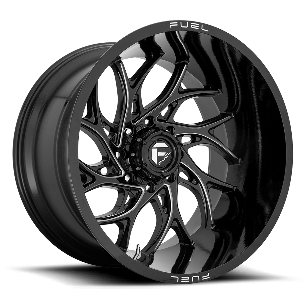 Aluminum Wheels 20X9 Runner D741 6 On 139.7 Gloss Black Milled 106.1 Bore 1 Offset Fuel Off Road Wheels
