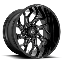 Load image into Gallery viewer, Aluminum Wheels 22X10 Runner D741 8 On 180 Gloss Black Milled 124.3 Bore -18 Offset Fuel Off Road Wheels