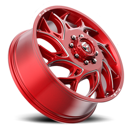 Dually Wheels 20X8.25 Runner Dually D742 8 On 165.1 Candy Red Milled 121.6 Bore 105 Offset 8 Spoke Front Dually Fuel Off Road Wheels