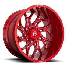Load image into Gallery viewer, Aluminum Wheels 22X10 Runner D742 6 On 135 Candy Red Milled 87.1 Bore -18 Offset Fuel Off Road Wheels