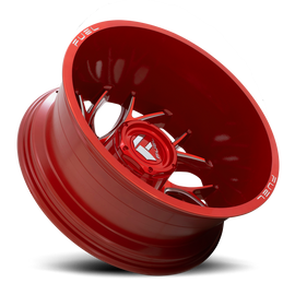 Dually Wheels 22X8.25 Runner Dually D742 8 On 210 Candy Red Milled 154.3 Bore -220 Offset 8 Spoke Outer Dually Fuel Off Road Wheels