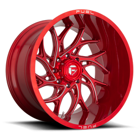Aluminum Wheels 26X14 Runner D742 6 On 139.7 Candy Red Milled 106.1 Bore -75 Offset Fuel Off Road Wheels