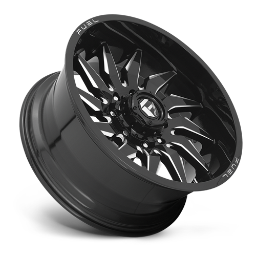 Aluminum Wheels 22X12 Saber D744 8 On 170 Gloss Black Milled 125.1 Bore -44 Offset Fuel Off Road Wheels