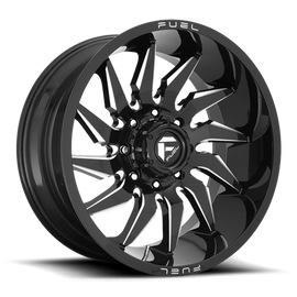 Aluminum Wheels 24X12 Saber D744 8 On 180 Gloss Black Milled 124.3 Bore -44 Offset Fuel Off Road Wheels