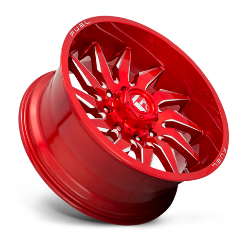Aluminum Wheels 22X10 Saber D745 8 On 180 Candy Red Milled 124.3 Bore -18 Offset Fuel Off Road Wheels
