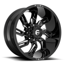 Load image into Gallery viewer, Aluminum Wheels 20X10 Lockdown D747 6 On 139.7 Gloss Black Milled 106.1 Bore -18 Offset 39.9 Lbs Fuel Off Road Wheels