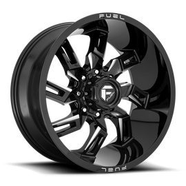Aluminum Wheels 20X10 Lockdown D747 6 On 135 Gloss Black Milled 87.1 Bore -18 Offset Fuel Off Road Wheels
