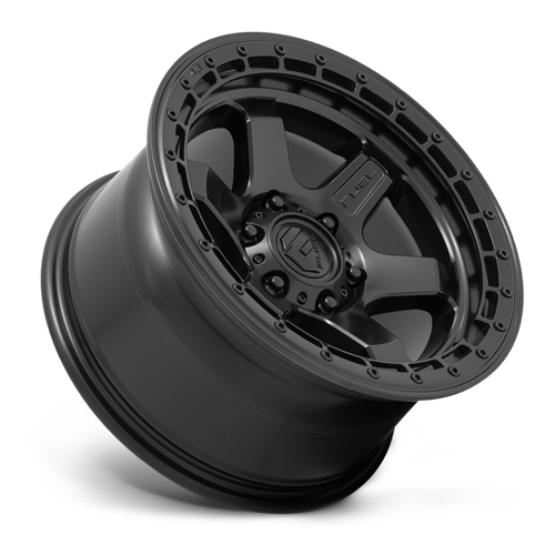 Aluminum Wheels 18X9 Block D750 6 On 139.7 Matte Black/Black Ring 106.1 Bore 1 Offset 6 Spoke Fuel Off Road Wheels