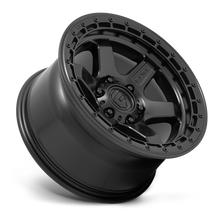 Load image into Gallery viewer, Aluminum Wheels 18X9 Block D750 6 On 114.3 Matte Black/Black Ring 66.3 Bore 1 Offset 6 Spoke Fuel Off Road Wheels