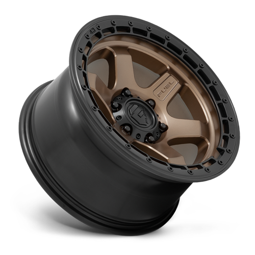 Aluminum Wheels 17X9 Block D751 6 On 135 Matte Bronze/Black Ring 87.1 Bore -12 Offset 6 Spoke Fuel Off Road Wheels
