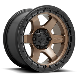 Aluminum Wheels 17X9 Block D751 6 On 135 Matte Bronze/Black Ring 87.1 Bore 1 Offset 6 Spoke Fuel Off Road Wheels
