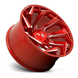 Aluminum Wheels 22X12 Reaction D754 8 On 165.1 Candy Red Milled 125.2 Bore -44 Offset Fuel Off Road Wheels