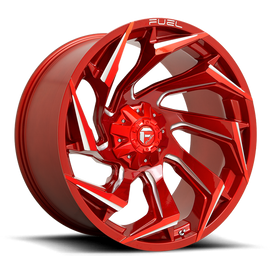 Aluminum Wheels 24X12 Reaction D754 8 On 180 Candy Red Milled 124.3 Bore -44 Offset Fuel Off Road Wheels