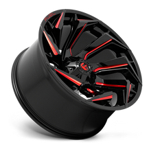 Load image into Gallery viewer, Aluminum Wheels 22X12 Reaction D755 6 On 135/6 On 139.7 Gloss Black Milled Red Tint 106.1 Bore -44 Offset Fuel Off Road Wheels