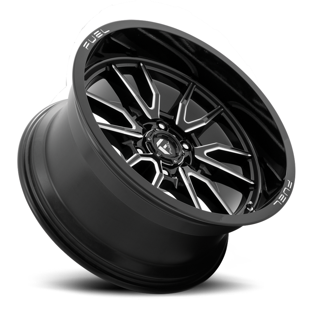 Aluminum Wheels 17X9 Clash 6 D761 6 On 135 Gloss Black Milled 87.1 Bore -12 Offset Multi Spoke Fuel Off Road Wheels