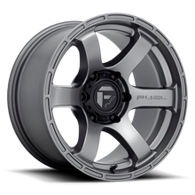 Load image into Gallery viewer, Aluminum Wheels 20X9 Rush D767 6 On 139.7 Matte Gunmetal Gray 106.1 Bore 1 Offset 42 Lbs Fuel Off Road Wheels