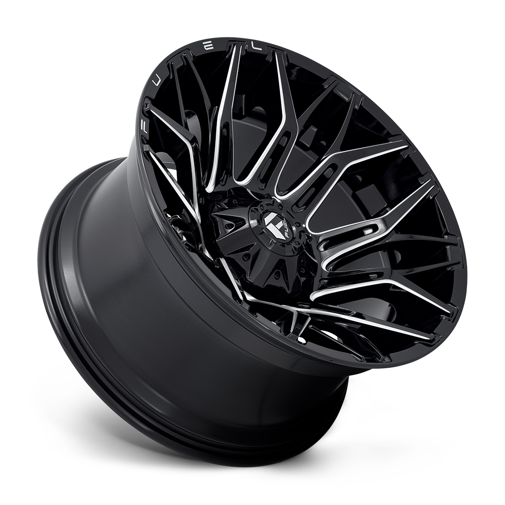 Aluminum Wheels 20X10 Twitch D769 6 On 135/6 On 139.7 Gloss Black Milled 106.1 Bore -18 Offset Fuel Off Road Wheels