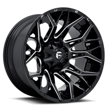 Load image into Gallery viewer, Aluminum Wheels 22X12 Twitch D769 5 On 114.3/5 On 127 Gloss Black/Milled 78 Bore -44 Offset Fuel Off Road Wheels