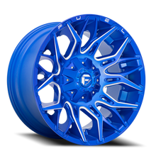 Load image into Gallery viewer, Aluminum Wheels 20X9 Twitch D770 8 On 170 Anodized Blue MIlled 125.1 Bore 1 Offset Fuel Off Road Wheels
