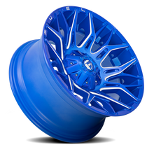 Load image into Gallery viewer, Aluminum Wheels 20X9 Twitch D770 8 On 170 Anodized Blue MIlled 125.1 Bore 1 Offset Fuel Off Road Wheels
