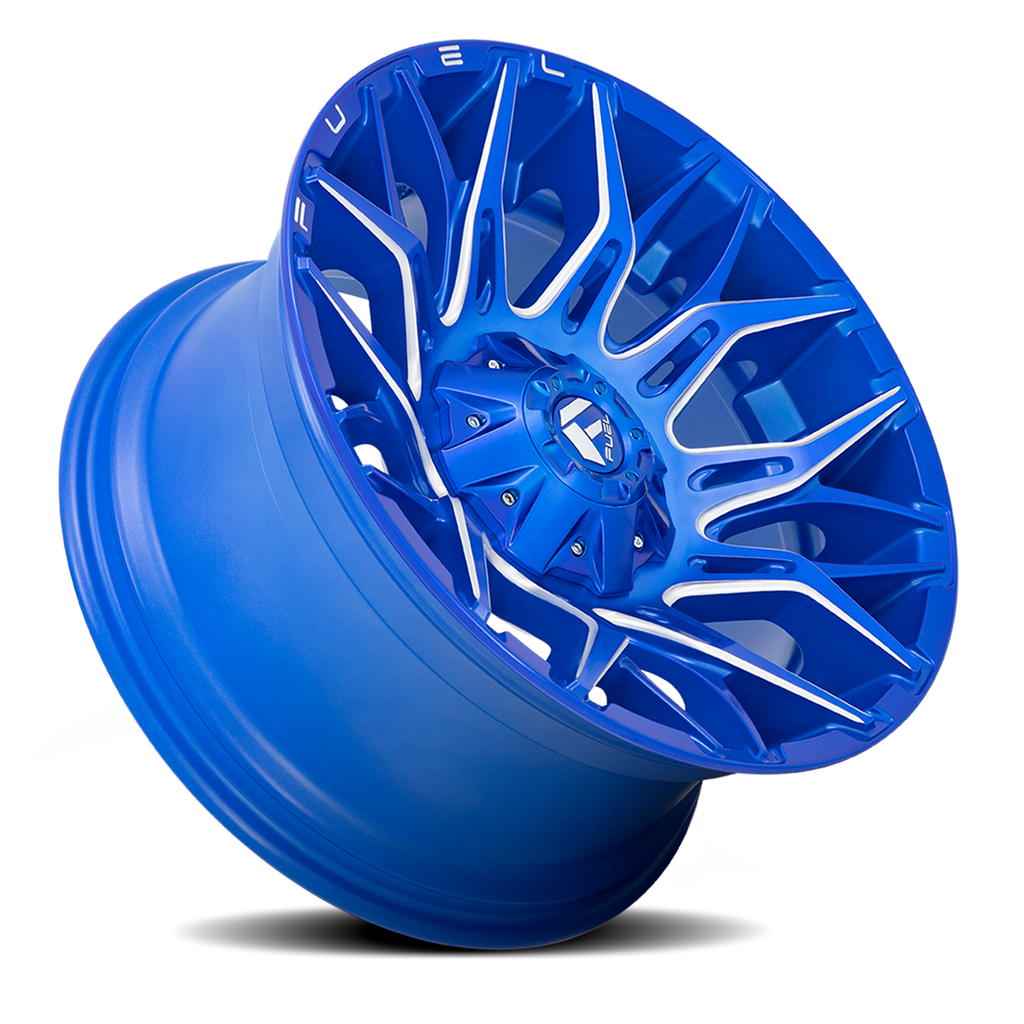 Aluminum Wheels 20X9 Twitch D770 5 On 139.7/5 On 150 Anodized Blue MIlled 110.2 Bore 1 Offset Fuel Off Road Wheels