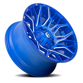 Aluminum Wheels 22X12 Twitch D770 5 On 114.3/5 On 127 Anodized Blue Milled 78 Bore -44 Offset Fuel Off Road Wheels