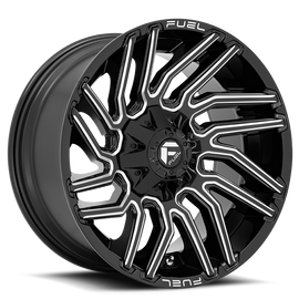 Aluminum Wheels 22X12 Typhoon D773 8 On 180 Gloss Black Milled 124.3 Bore -44 Offset Fuel Off Road Wheels
