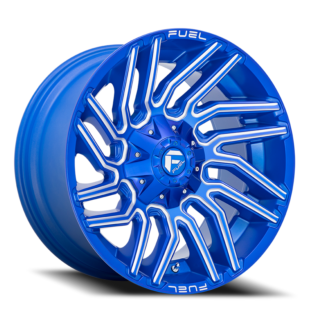 Aluminum Wheels 20X10 Typhoon D774 8 On 180 Anodized Blue MIlled 124.3 Bore -18 Offset Fuel Off Road Wheels