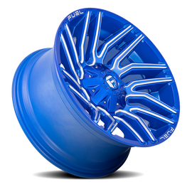 Aluminum Wheels 20X9 Typhoon D774 8 On 180 Anodized Blue MIlled 124.3 Bore 1 Offset Fuel Off Road Wheels
