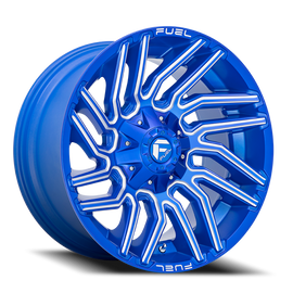 Aluminum Wheels 20X9 Typhoon D774 8 On 165.1 Anodized Blue MIlled 125.2 Bore 1 Offset Fuel Off Road Wheels