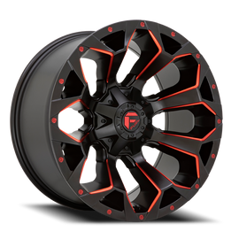 Aluminum Wheels 20X9 Assault D787 8 On 180 Matte Black Milled Red Tint 124.2 Bore 20 Offset Fuel Off Road Wheels