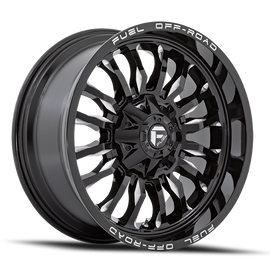 Aluminum Wheels 20X9 Arc D795 5 On 114.3/5 On 127 Gloss Black Milled 78.1 Bore 1 Offset Fuel Off Road Wheels