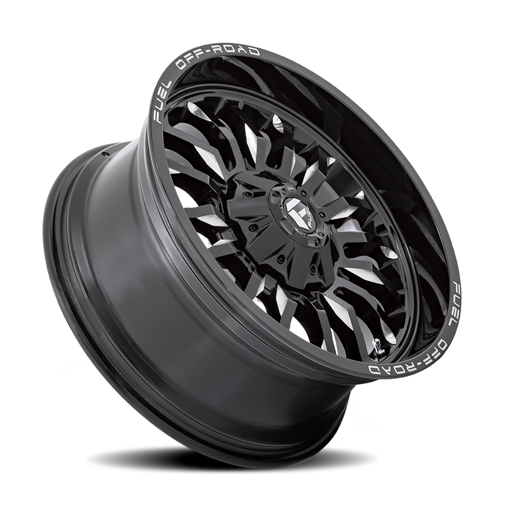 Aluminum Wheels 20X9 Arc D795 8 On 165.1 Gloss Black Milled 125.1 Bore 1 Offset Fuel Off Road Wheels