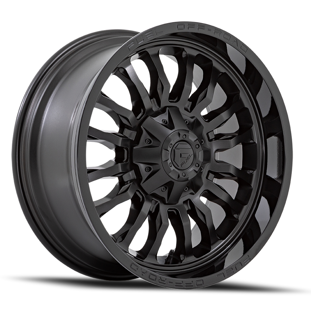 Aluminum Wheels 20X9 Arc D796 8 On 170 Matte Black W/ Gloss Black Lip 125.1 Bore 1 Offset Fuel Off Road Wheels