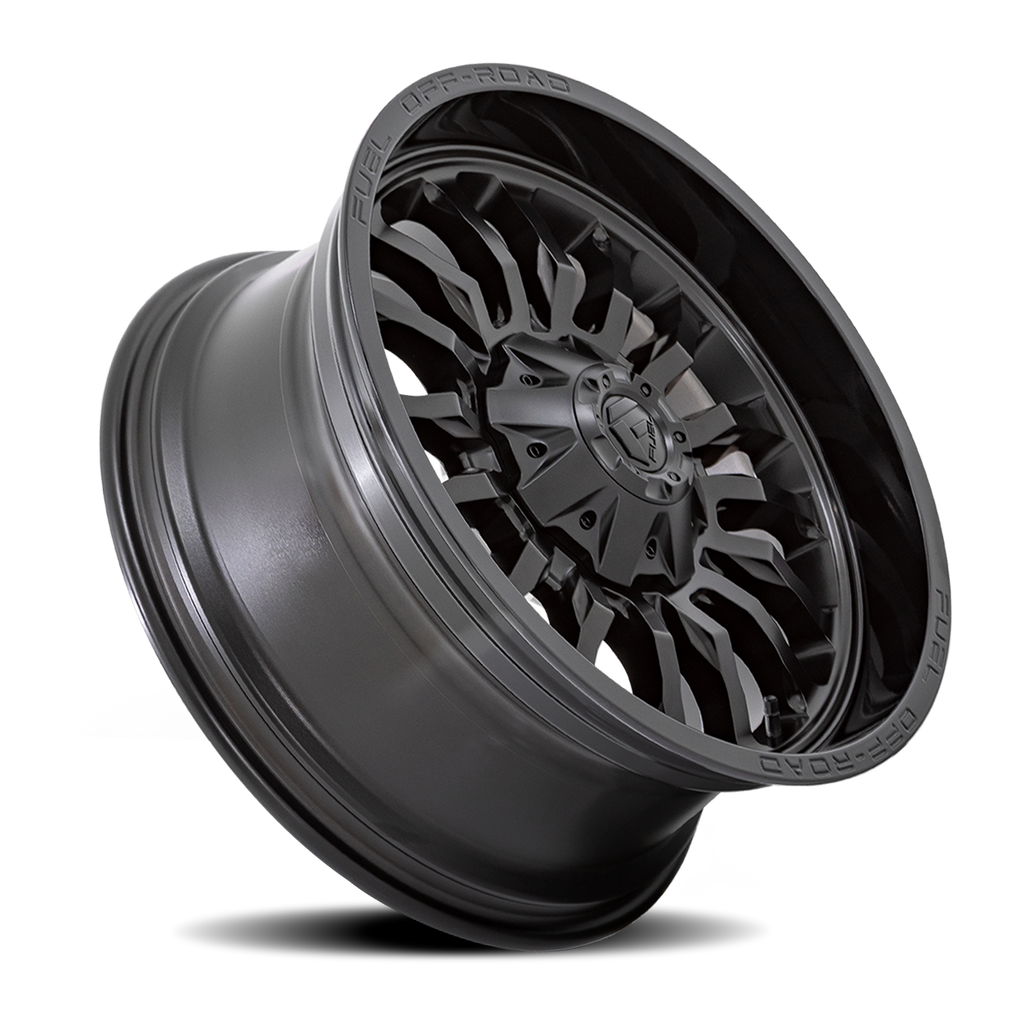 Aluminum Wheels 20X9 Arc D796 5 On 139.7/5 On 150 Matte Black W/ Gloss Black Lip 110.1 Bore 1 Offset Fuel Off Road Wheels