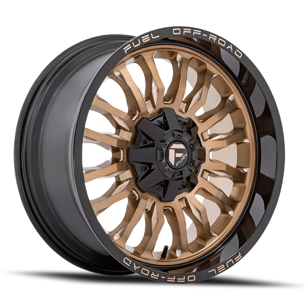 Aluminum Wheels 22X12 Arc D797 8 On 170 Platinum Bronze/Black Lip 125.1 Bore -44 Offset Fuel Off Road Wheels