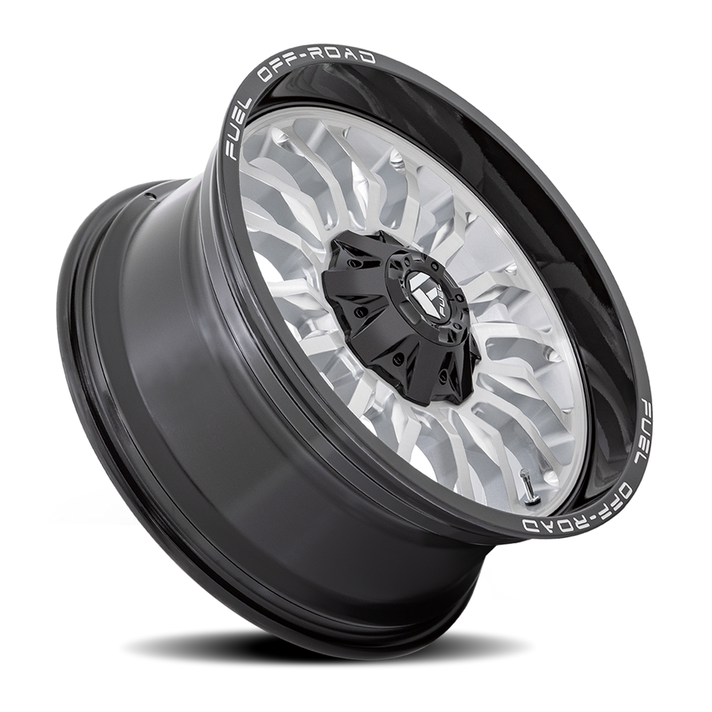 Aluminum Wheels 20X9 Arc D798 6 On 135/6 On 139.7 Silver/Brushed Face-Milled Black Lip 106.1 Bore 1 Offset Fuel Off Road Wheels