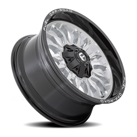 Aluminum Wheels 22X12 Arc D798 8 On 165.1 Silver/Brushed Face-Milled Black Lip 125.1 Bore -44 Offset Fuel Off Road Wheels