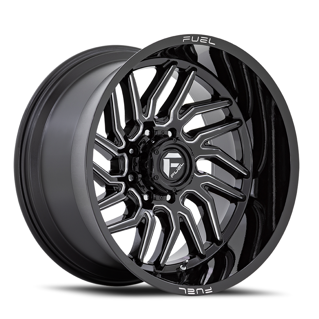 Aluminum Wheels 20X10 Hurricane D807 8 On 180 Gloss Black Milled 124.2 Bore -18 Offset Fuel Off Road Wheels