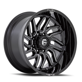 Aluminum Wheels 20X10 Hurricane D807 8 On 180 Gloss Black Milled 124.2 Bore -18 Offset Fuel Off Road Wheels