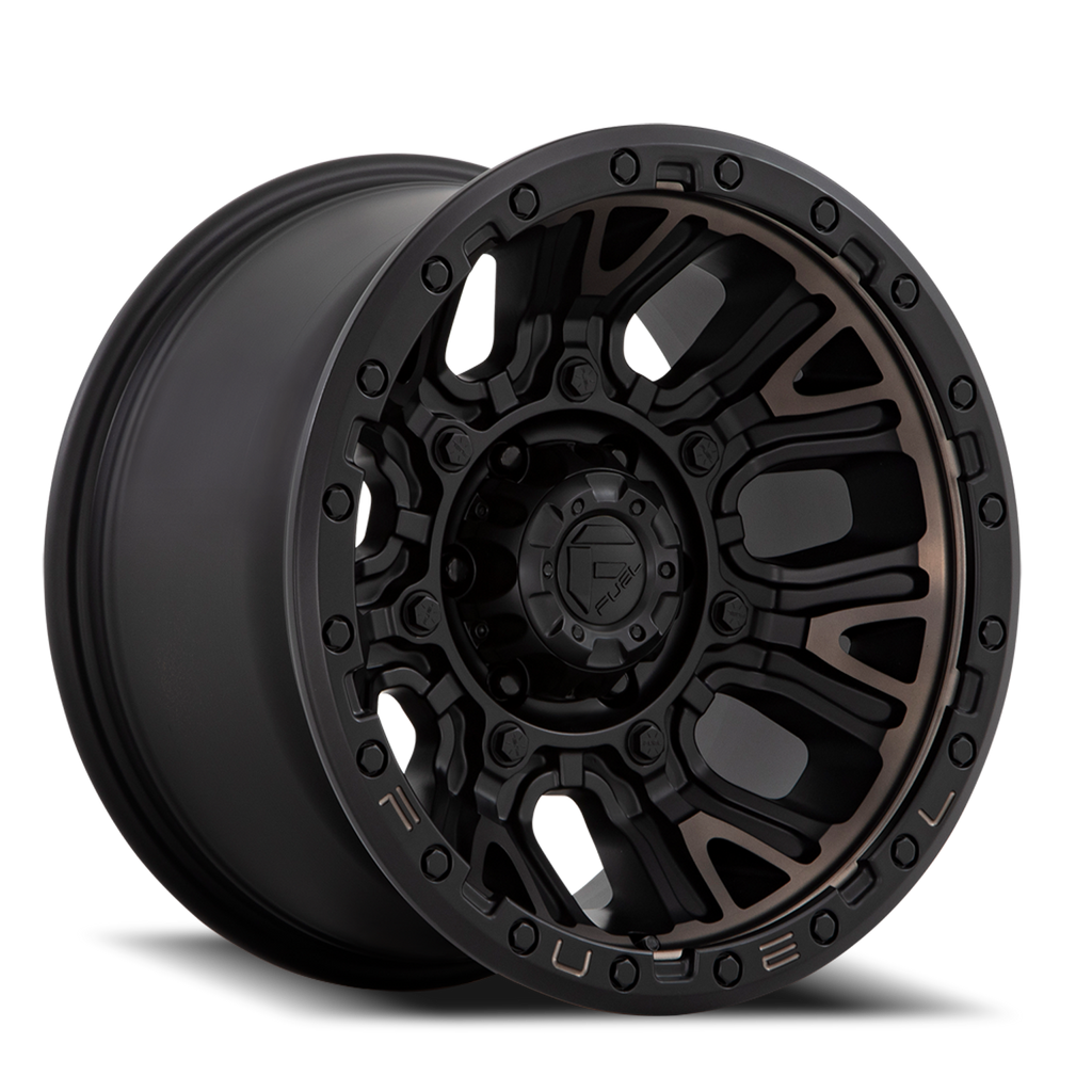 Aluminum Wheels 20X10 Traction D824 8 On 180 Matte Black Double Dark Tint 124.2 Bore -18 Offset Fuel Off Road Wheels