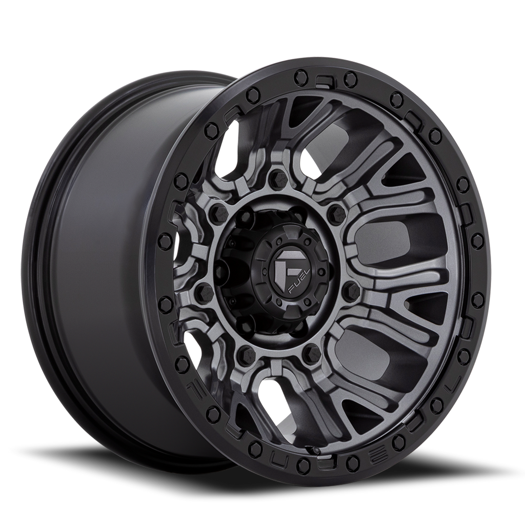 Aluminum Wheels 17X9 Traction D825 5 On 127 Gunmetal Gray/Black Ring 71.5 Bore -12 Offset Fuel Off Road Wheels