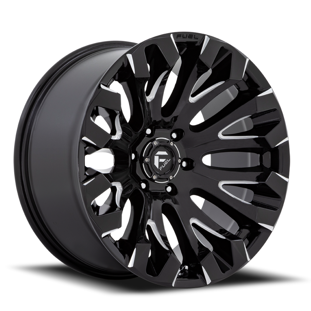 Aluminum Wheels 20X10 Quake D828 8 On 180 Gloss Black Milled 124.2 Bore -18 Offset Fuel Off Road Wheels