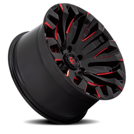 Aluminum Wheels 18X9 Quake D829 8 On 170 Gloss Black Milled Red 125.1 Bore 1 Offset Fuel Off Road Wheels